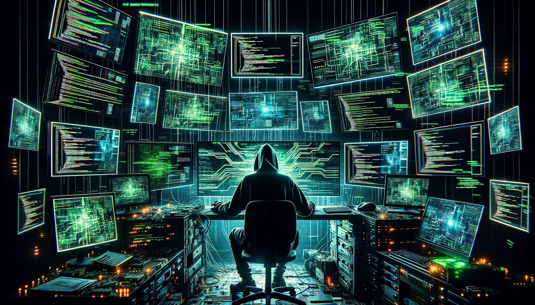 create a hacker theme wallpaper for my desktop