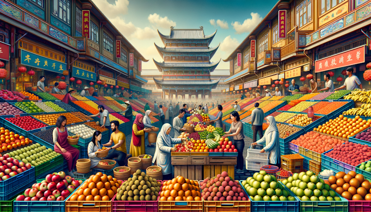 中国的果品批发市场