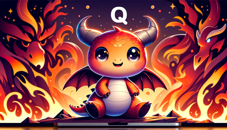 A Q-version dragon mascot