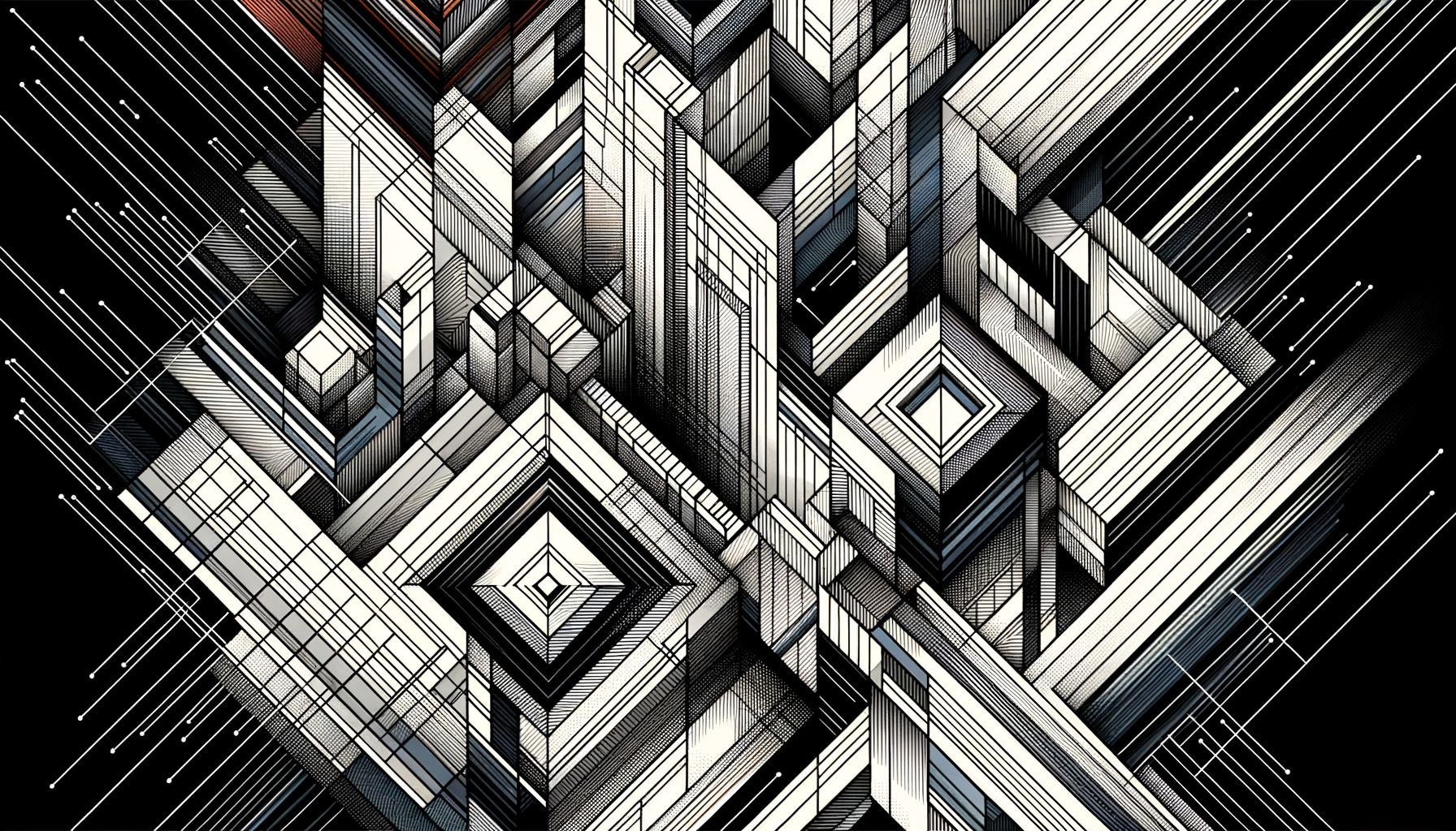 Background picture, Light and Shadow , geometric, 2D, lineart，16:9