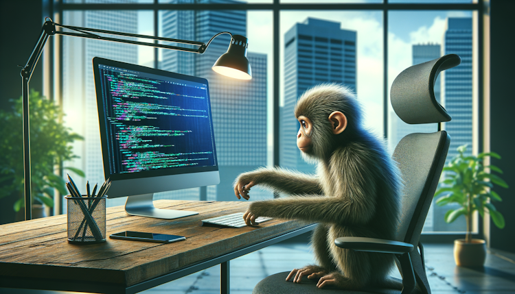 一只猴子在敲代码