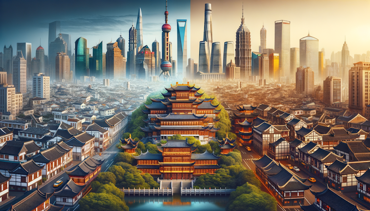 上海保留着丰富的历史遗产，如豫园、城隍庙等，与现代城市发展相互融合，展现了城市的多层次特色。