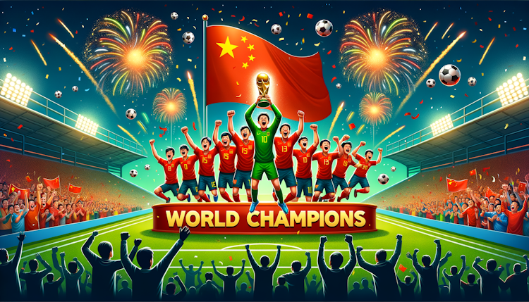 中国足球夺得世界杯冠军