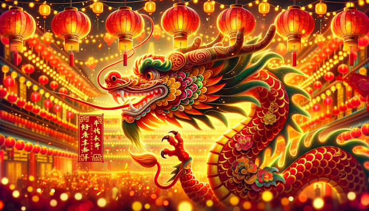 中国龙 春节 喜庆 祝贺