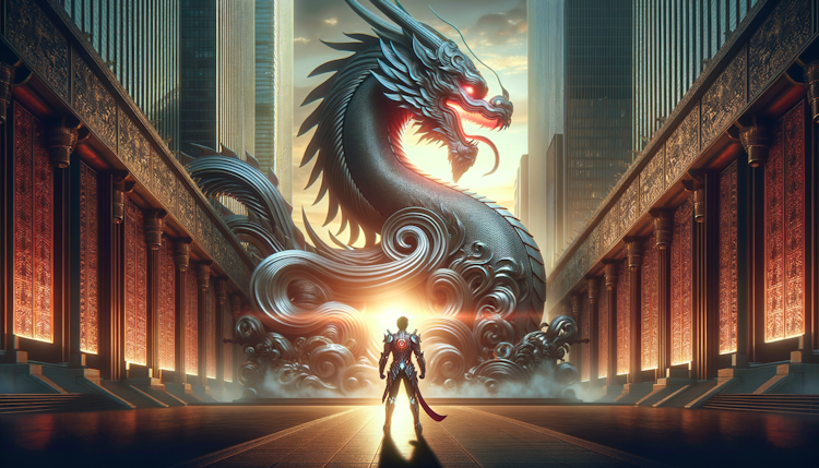 Iron Man confronts the Chinese Dragon