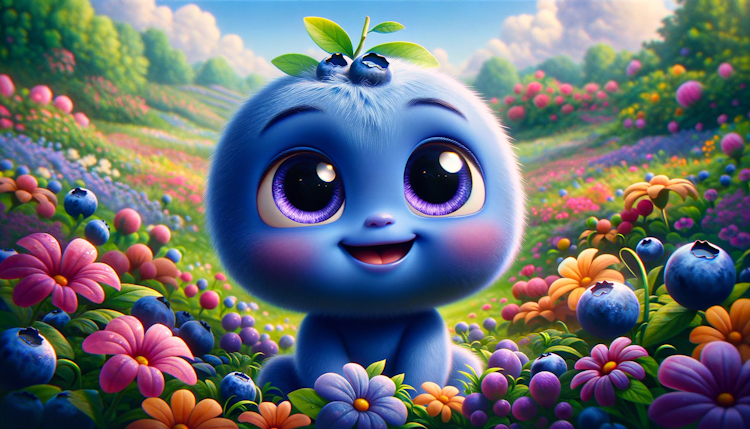 a little blue berry baby, cute, smile