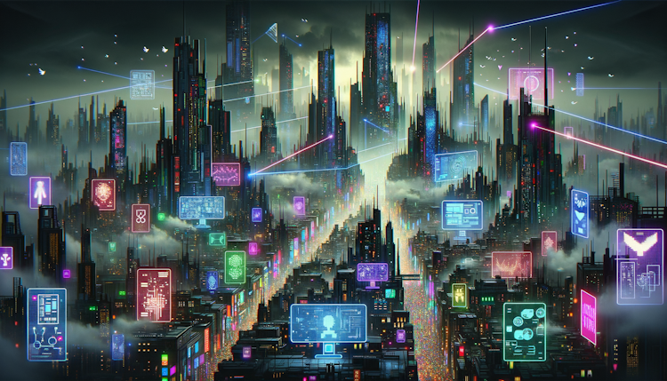 cyberpunk future city 