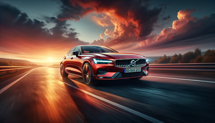 red volvo s60 2019 driving trhu unset